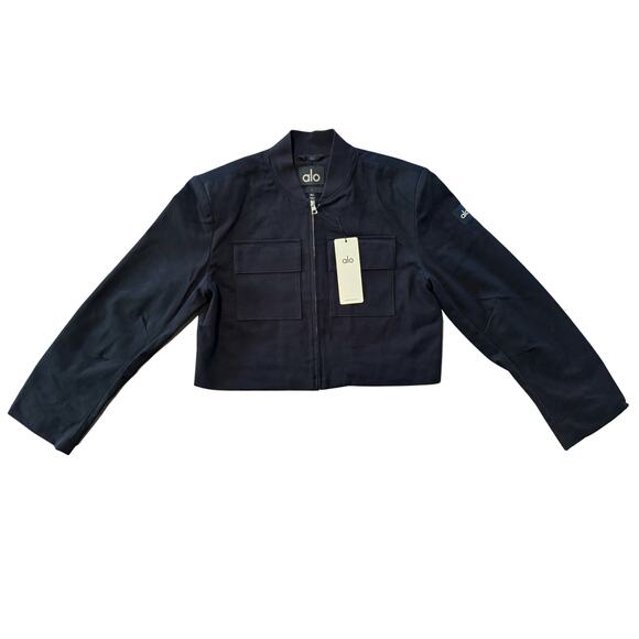 NWT Alo Yoga Cropped Main Character Jacket – Black | Size L - Picture 1 of 6